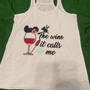Disney Wine-Inspired Racerback Tank Top – Size S